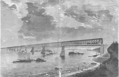 Pont de Syzran (pont Alexandrowski) après son ouverture en 1880